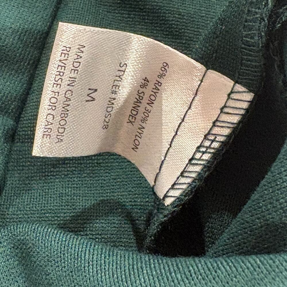 Dear Scarlett Classy Stretch Women Dress Pants Green Pull On Straight Leg NWT - Picture 5 of 8